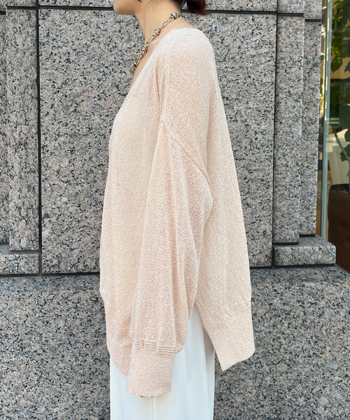 メーカー直売所 DouDou カーディガン 「新色追加」ペーパーヤーン前後2WAY トップス