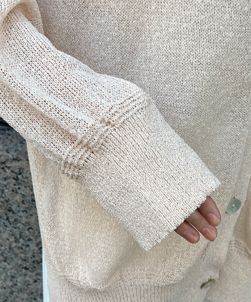 DouDou カーディガン 「新色追加」ペーパーヤーン前後2WAY