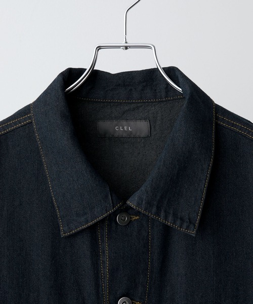 CLEL（クレイル） シャツ 半袖 「CLEL」Light Oz Denim Trucker Short