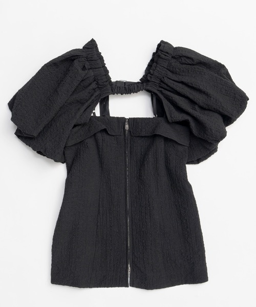 MAISON SPECIAL ブラウス シャツ Jacquard Volume Sleeve Tops