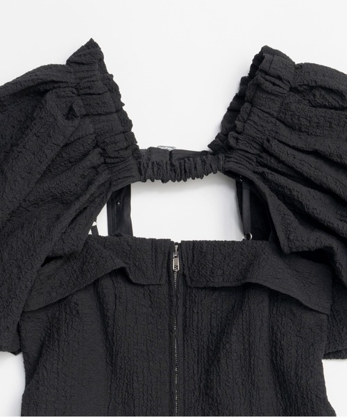 MAISON SPECIAL ブラウス シャツ Jacquard Volume Sleeve Tops