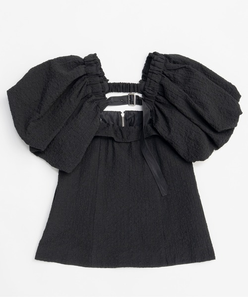 MAISON SPECIAL ブラウス シャツ Jacquard Volume Sleeve Tops