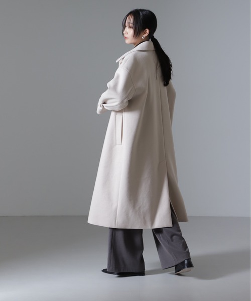 NANO universe（ナノ・ユニバース） ステンカラーコート FREE モカ