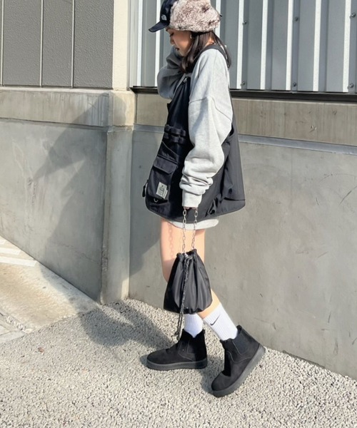 「R&E」 ムートンブーツ LL ベージュ系その他 レディース_画像5