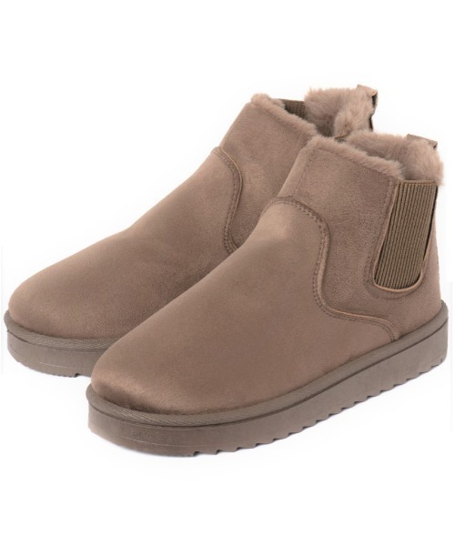 「R&E」 ムートンブーツ LL ベージュ系その他 レディース_画像6