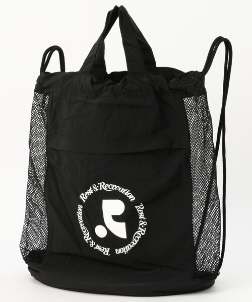 Rest&recreation ブラックナイロンリュック・ FREAK'S STORE デイバック リュック Rest&Recreation/レスト