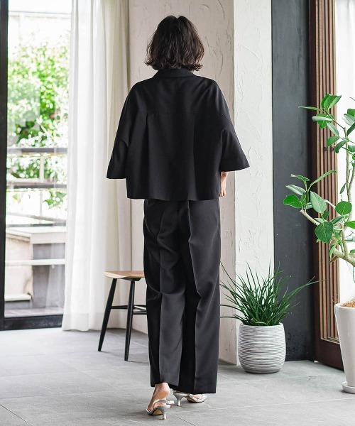 la.f（ラ・エフ） スラックス パンツ 「WEB限定」タックワイド