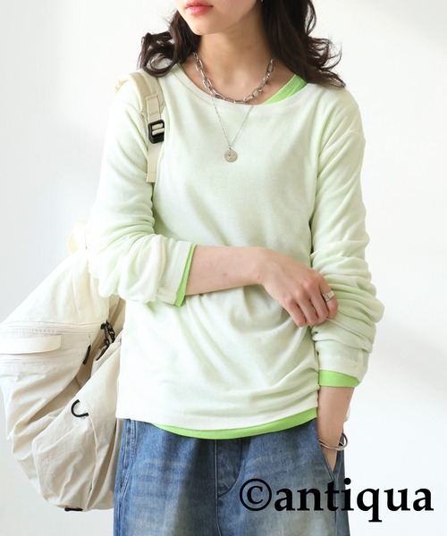 antiqua（アンティカ） antiqua tシャツ シアーロンT レディース
