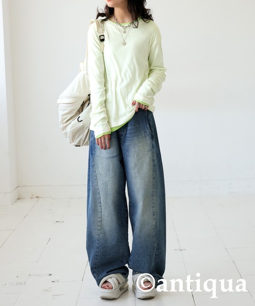 antiqua（アンティカ） tシャツ シアーロンT レディース : ZOZOTOWN