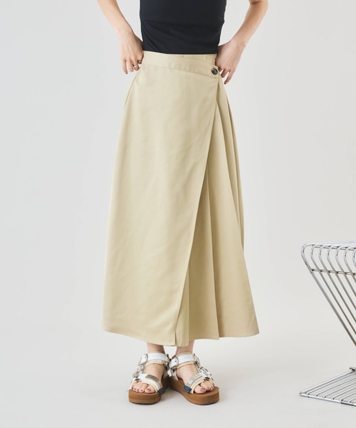Muscat ロング スカート アシンメトリープリーツスカート : ZOZOTOWN