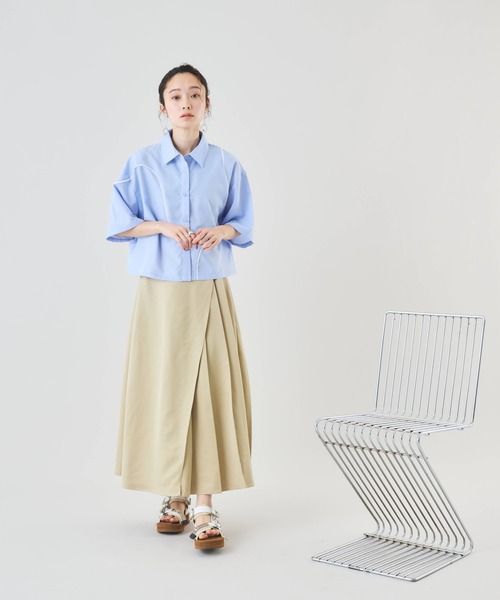 Muscat スカート アシンメトリープリーツスカート : ZOZOTOWN