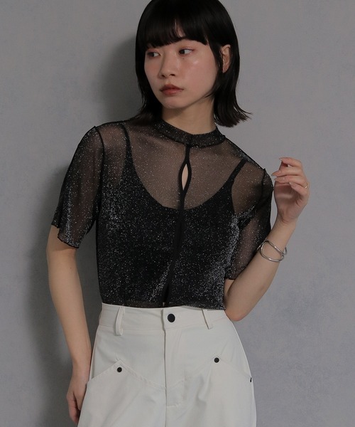 cheriella tシャツ 「cheriella」前後2WAY ウェーブホールソフトラメ