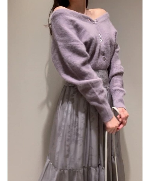 「SNIDEL」 ニットカーディガン FREE ピンク レディース_画像8