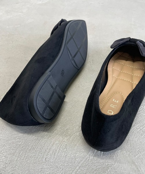 SEN TOKYO パンプス 上品さと可愛らしさを両立！シアーリボン フラット