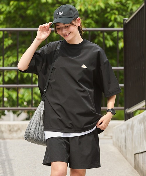 tシャツ 「KELTY/ケルティー」ラッシュコンフォートクロップドTシャツ　五分丈/速乾/ストレッチ伸縮性/UV PROTECT紫外線防止「WEB限定 KELTY ケルティ ラッシュコンフォートクロップドTシャツ
