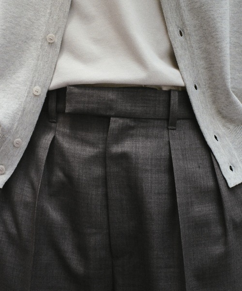 パンツ SEMI WIDE STRAIGHT WOOLY SLACKS WYM LIDNM スラックス SEMI WIDE STRAIGHT WOOLY SLACKS メンズ