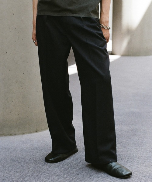 【新品】WYM LIDNM SLACKS スラックス Msize WYM LIDNM スラックス SEMI WIDE STRAIGHT WOOLY SLACKS メンズ