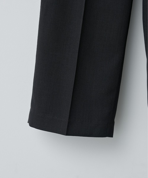 WYM LIDNM スラックス SEMI WIDE STRAIGHT WOOLY SLACKS メンズ