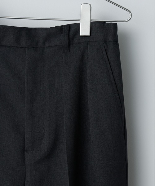WYM LIDNM スラックス SEMI WIDE STRAIGHT WOOLY SLACKS メンズ