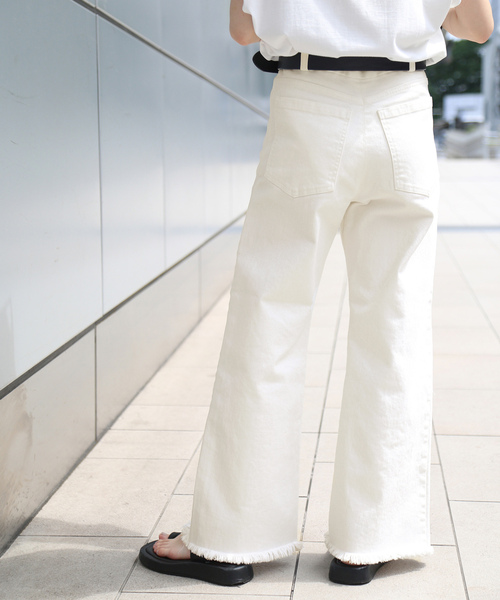 「Deuxieme Classe」 デニムパンツ 38 ホワイト レディース_画像7