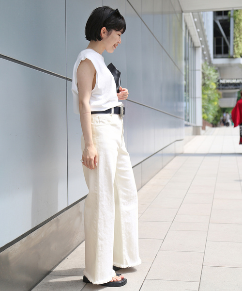 「Deuxieme Classe」 デニムパンツ 38 ホワイト レディース_画像9