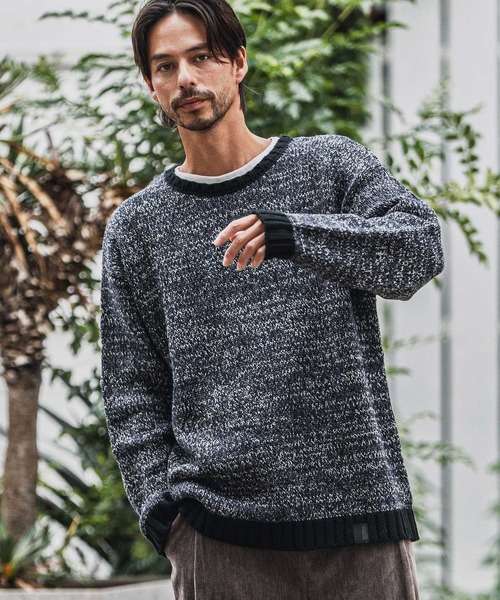 CAMBIO（カンビオ） セーター ニット mn3154-Mix Yarn Crew Neck Knit