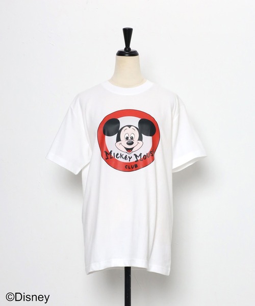 「Disney」 半袖Tシャツ M ライトブラック レディース