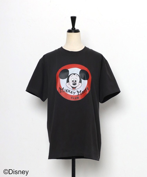 「Disney」 半袖Tシャツ M ライトブラック レディース
