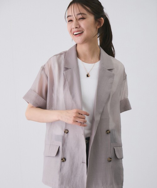 半袖 テーラードジャケット レディース（レディースファッション