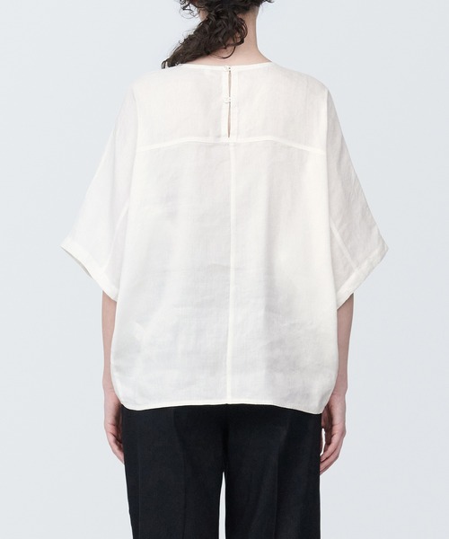 [ Muji Ryohin ] короткий рукав блуза X-SMALL светло-серый женский 