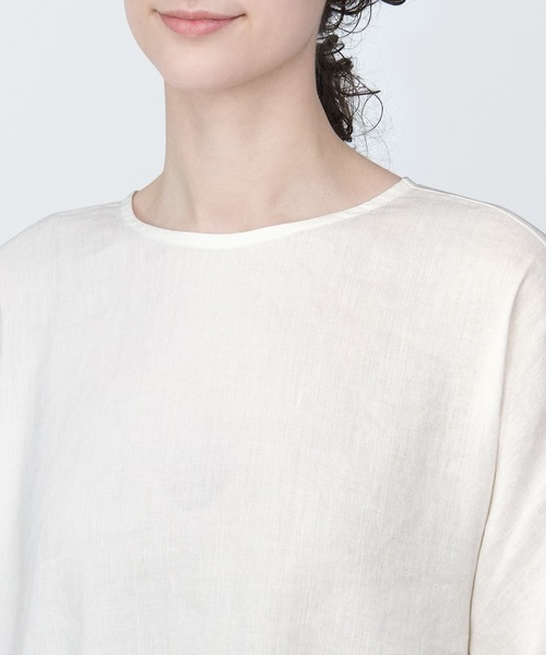 [ Muji Ryohin ] короткий рукав блуза X-SMALL светло-серый женский 