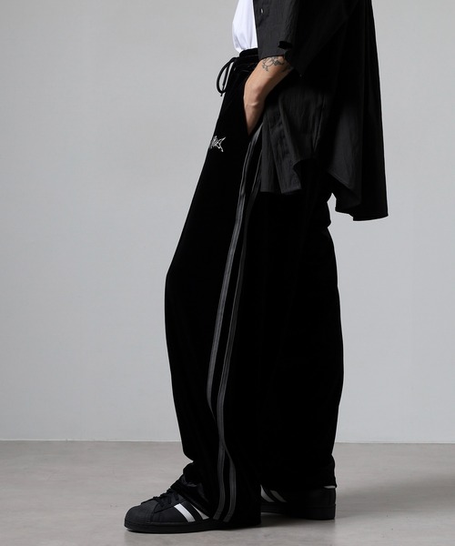 SUGGESTION パンツ RESHAM カーブベロアパンツ メンズ レディース