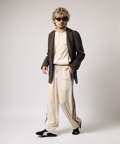 SUGGESTION パンツ RESHAM カーブベロアパンツ メンズ レディース
