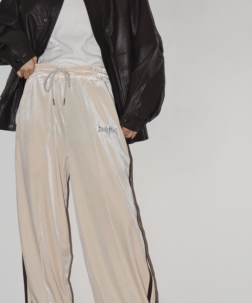 SUGGESTION パンツ RESHAM カーブベロアパンツ メンズ レディース