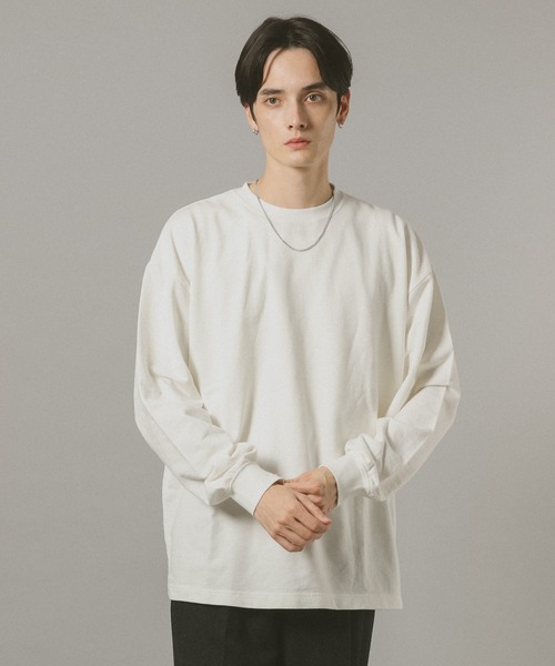 kabetyoCALUX 別注 ヴィンテージ リメイク ロンT RAGEBLUE（レイジブルー） tシャツ ヴィンテージライク/ケミカル加工