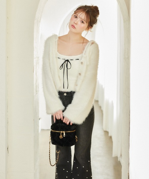 one after another NICE CLAUP カーディガン 「セットで着れる」milky