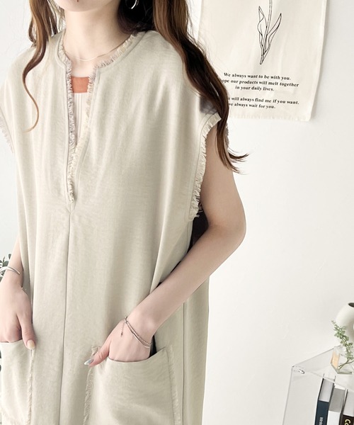 「classicalelf」 半袖ワンピース LARGE ブラウン レディース_画像2