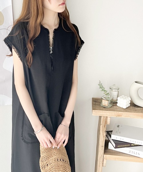 「classicalelf」 半袖ワンピース LARGE ブラウン レディース_画像4