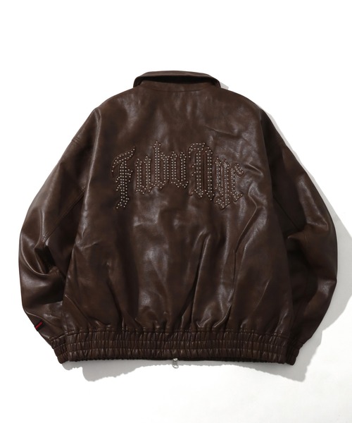 FUBU（フブ） スタジャン Faux Leather Studs Patch Jacket / フォウ