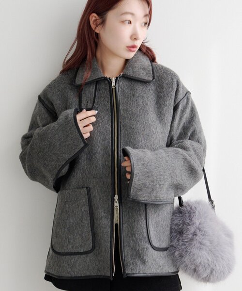 Kastane（カスタネ） ブルゾン アウター リバーシブルパイピング