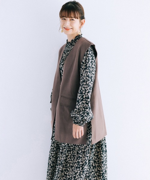 「haco!」 長袖ワンピース SMALL ブラウン系その他 レディース_画像8