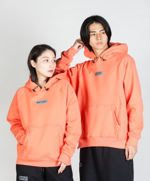アンダーアーマー メンズ パーカー Under Armour Originators Pullover Hoodie - Antique Ochre/Omega Orange UNDER ARMOUR（アンダーアーマー） プルオーバーパーカー M オレンジ