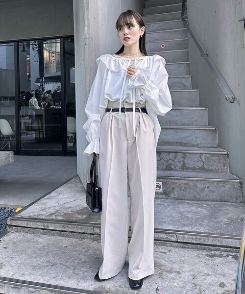 「mystic」 長袖ブラウス FREE ブルー レディース_画像7