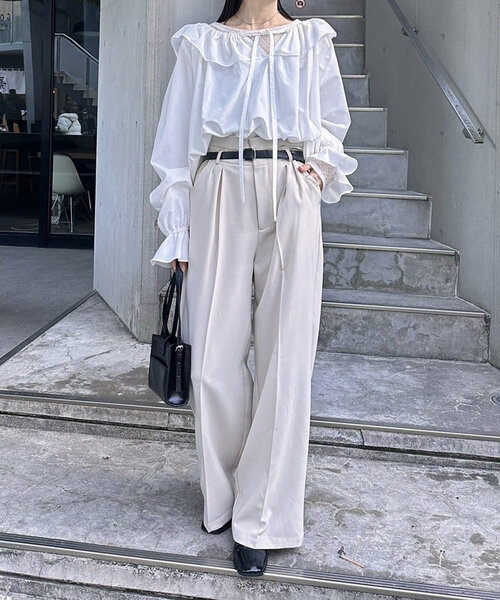 「mystic」 長袖ブラウス FREE ブルー レディース_画像8