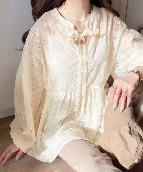 「classicalelf」 長袖ブラウス MEDIUM ブラック レディース_画像2