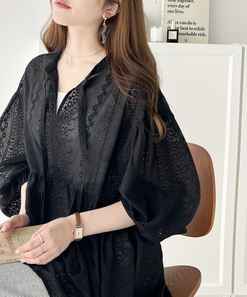 「classicalelf」 長袖ブラウス MEDIUM ブラック レディース_画像9