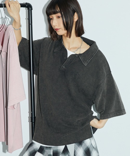 「Anchor Smith」 半袖ポロシャツ M ブラウン レディース_画像3