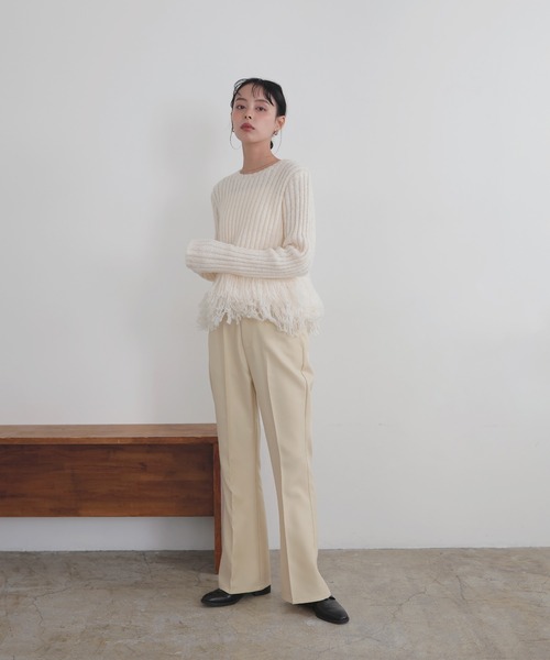 LIAN（リアン） ニット セーター フリンジペプラムニット レディース