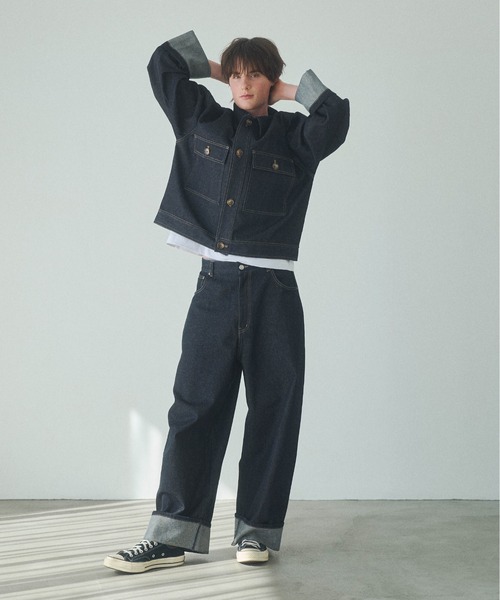 Elanque デニムジャケット gジャン roll-up denim jacket / ロール