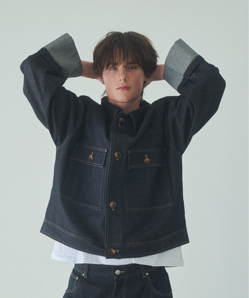 Elanque デニムジャケット gジャン roll-up denim jacket / ロール